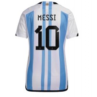 Echipament fotbal Argentina Lionel Messi #10 Tricou Acasa Mondial 2022 pentru femei maneca scurta